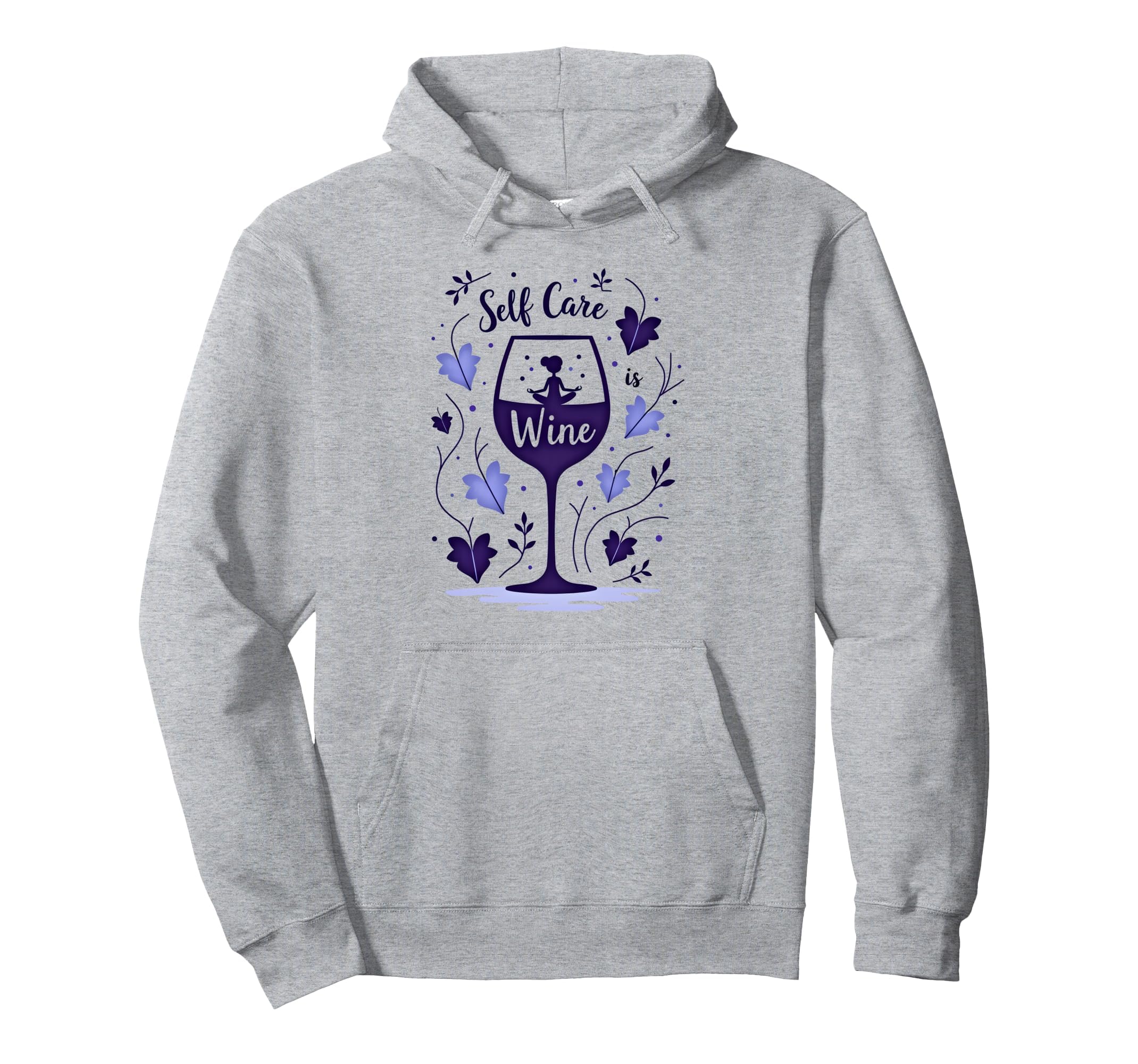 Self Care Is Wine Zen Wine Lover Autumn Hoodie - Custom Art Print Unisex - T-Shirt, Sweatshirt, Hoodie