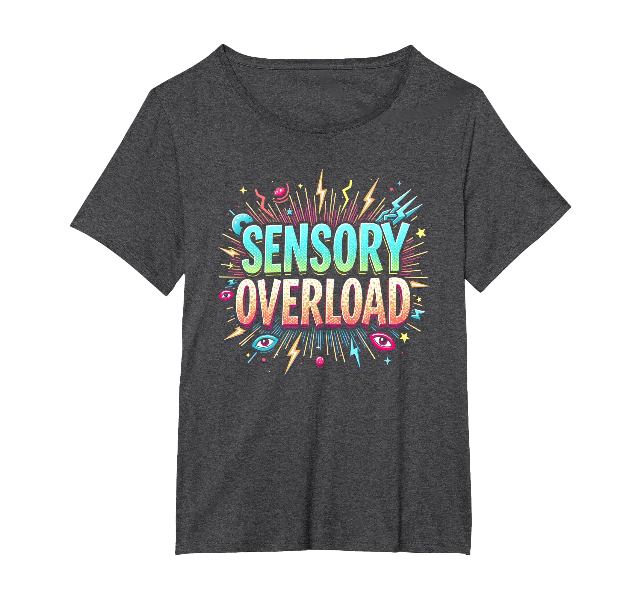 Sensory Overload Im Overstimulated Art T-Shirt - Trendy Graphic for Adults - T-Shirt, Sweatshirt, Hoodie