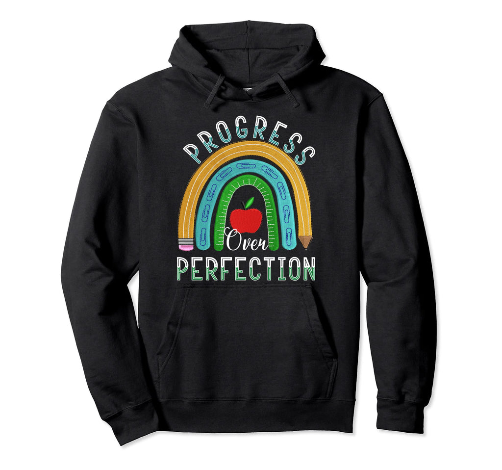 Motivational Progress Over Perfection Hoodie - Trendy Graphic for Adults - T-Shirt, Sweatshirt, Hoodie