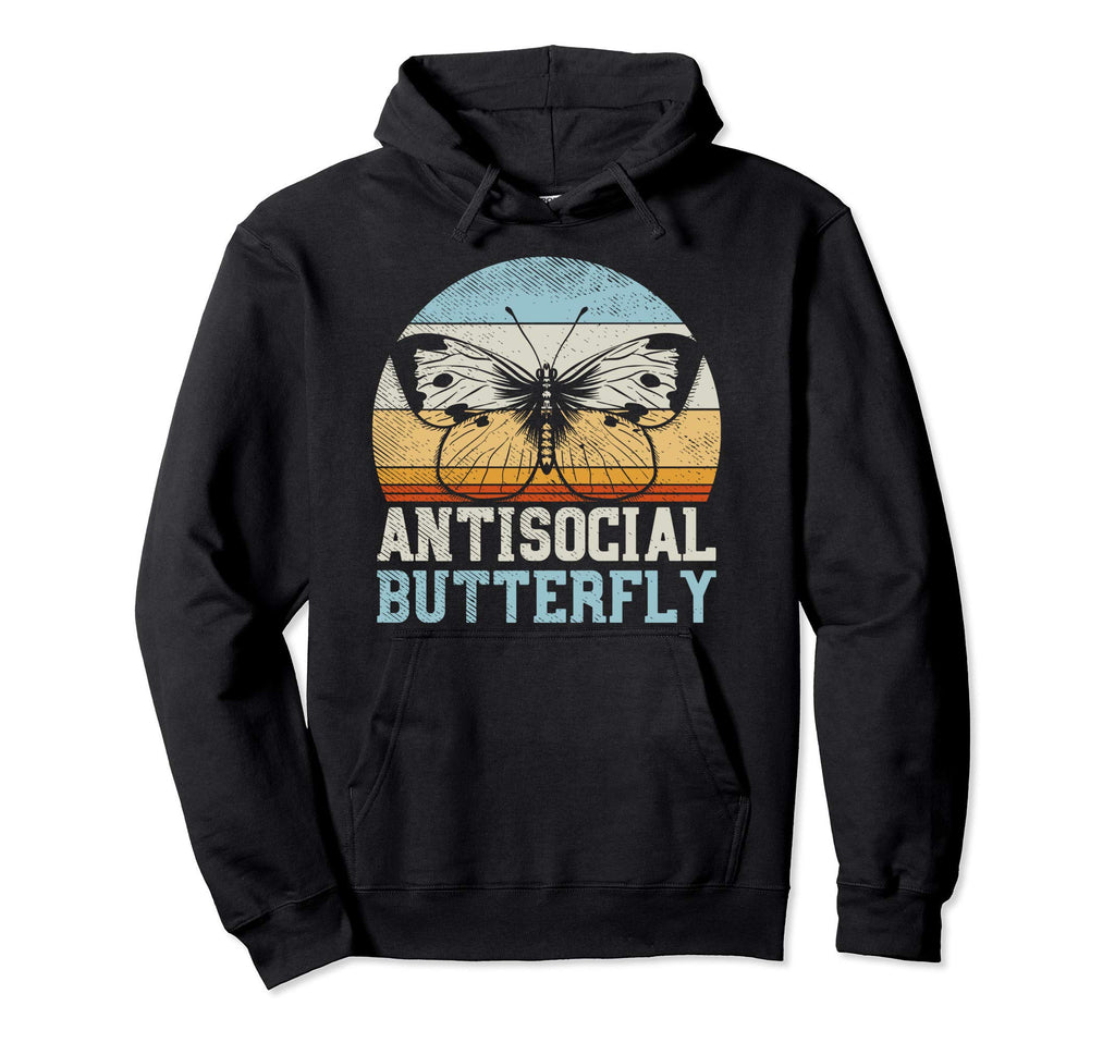 Funny Introvert And Antisocial Butterfly Hoodie - Unique Graphic for Adults - T-Shirt, Sweatshirt, Hoodie