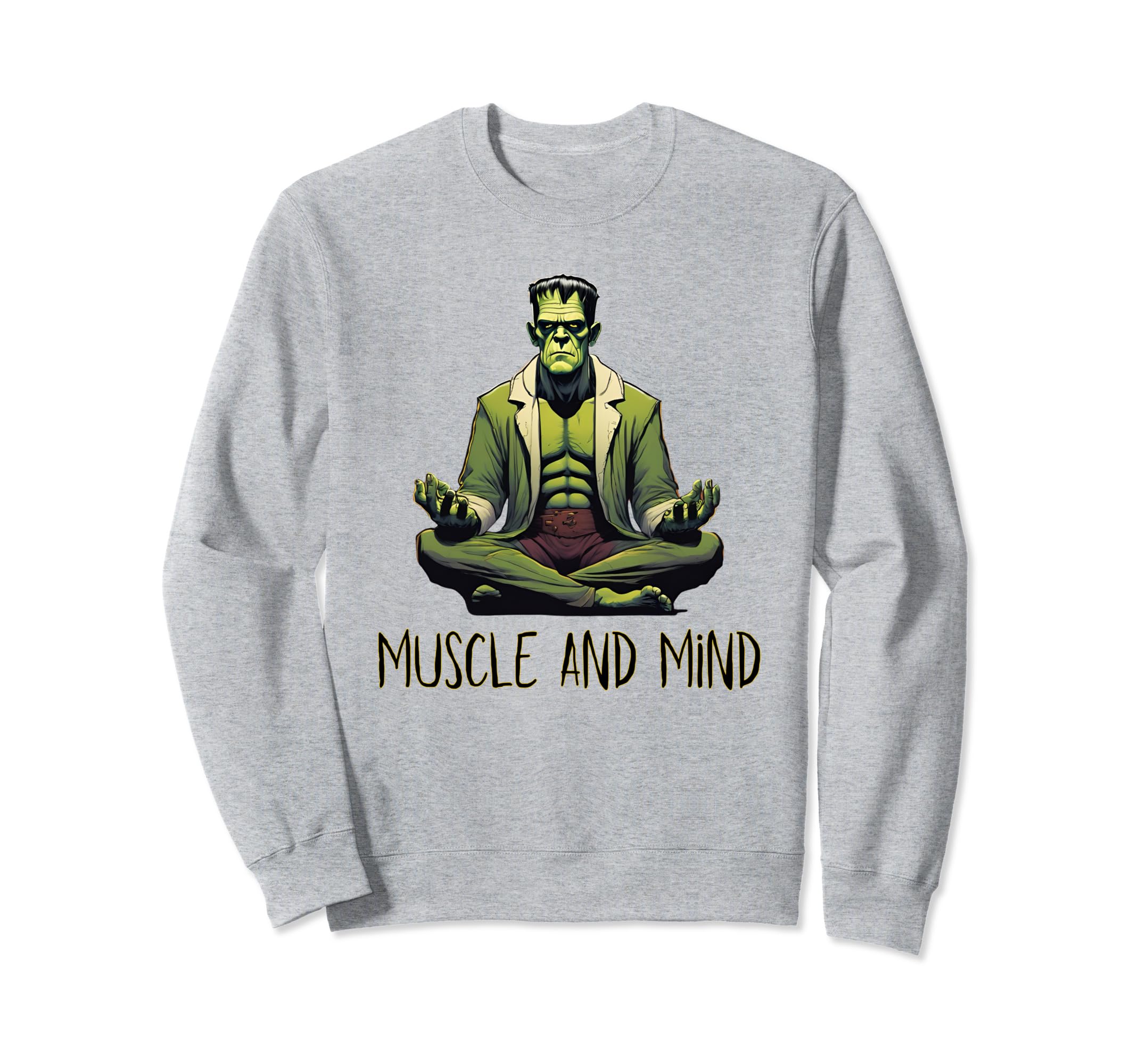 Frankenstein Meditating Sweatshirt - Casual Everyday Wear for Adults - T-Shirt, Sweatshirt, Hoodie