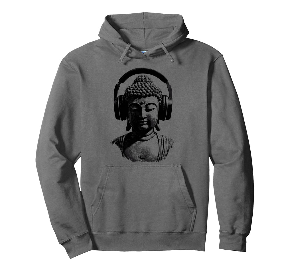 Buddha Headphones Mindfulness Music Hoodie - Streetwear Style for Adults - T-Shirt, Sweatshirt, Hoodie