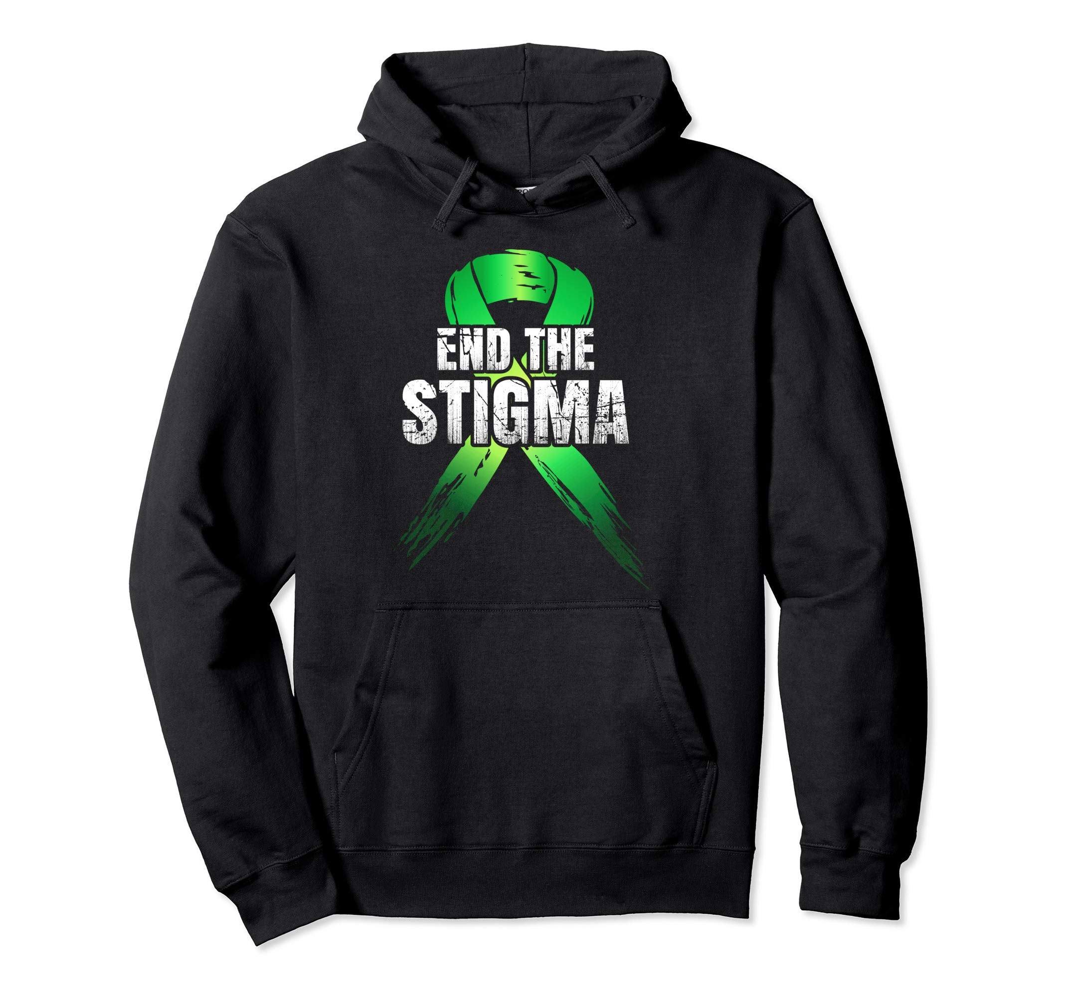 End Stigma Mental Health Awareness Green Hoodie - Streetwear Style Unisex - T-Shirt, Sweatshirt, Hoodie