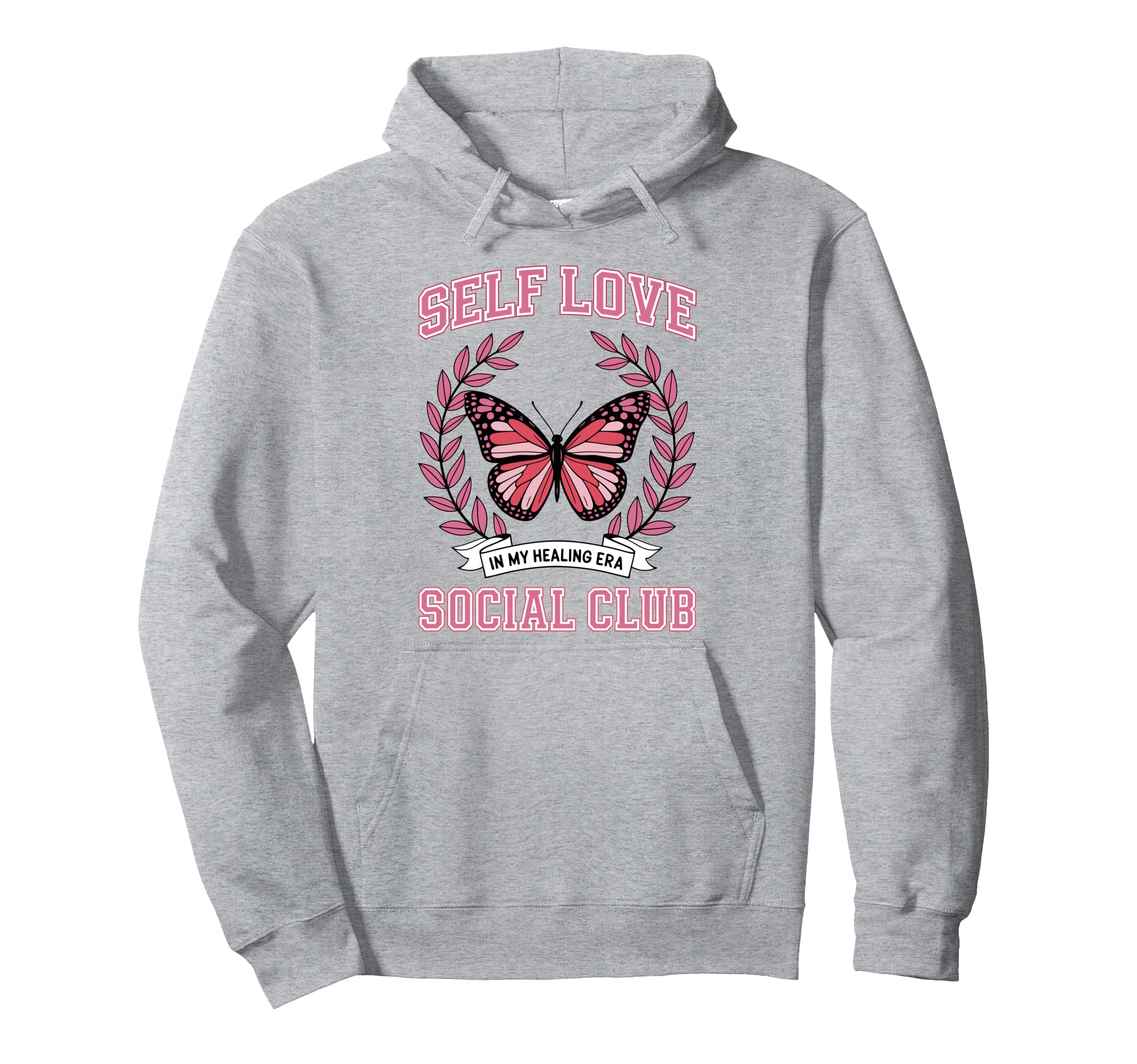 Self Love Social Club Butterfly Valentines Hoodie - Unique Graphic Unisex - T-Shirt, Sweatshirt, Hoodie