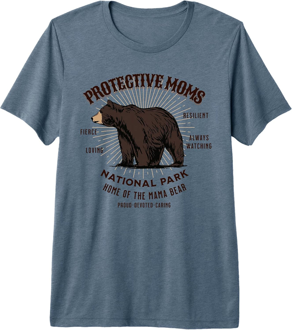 Black Bear Mom Illustration Unisex T-shirt, Sweatshirt, Hoodie, Long Sleeve Tee - T-Shirt, Sweatshirt, Hoodie