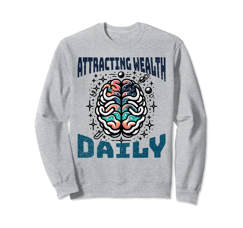 Attracting Wealth Daily Cosmic Brain Art Sweatshirt - Graphic Print Unisex - T-Shirt, Sweatshirt, Hoodie