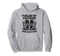 Fueled Caffeine And Chapters Book Hoodie - Aesthetic Graphic Unisex - T-Shirt, Sweatshirt, Hoodie