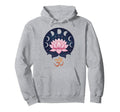 Lotus Flower Moon Phases Zen Yoga Lover Hoodie - Novelty Apparel Men Women - T-Shirt, Sweatshirt, Hoodie