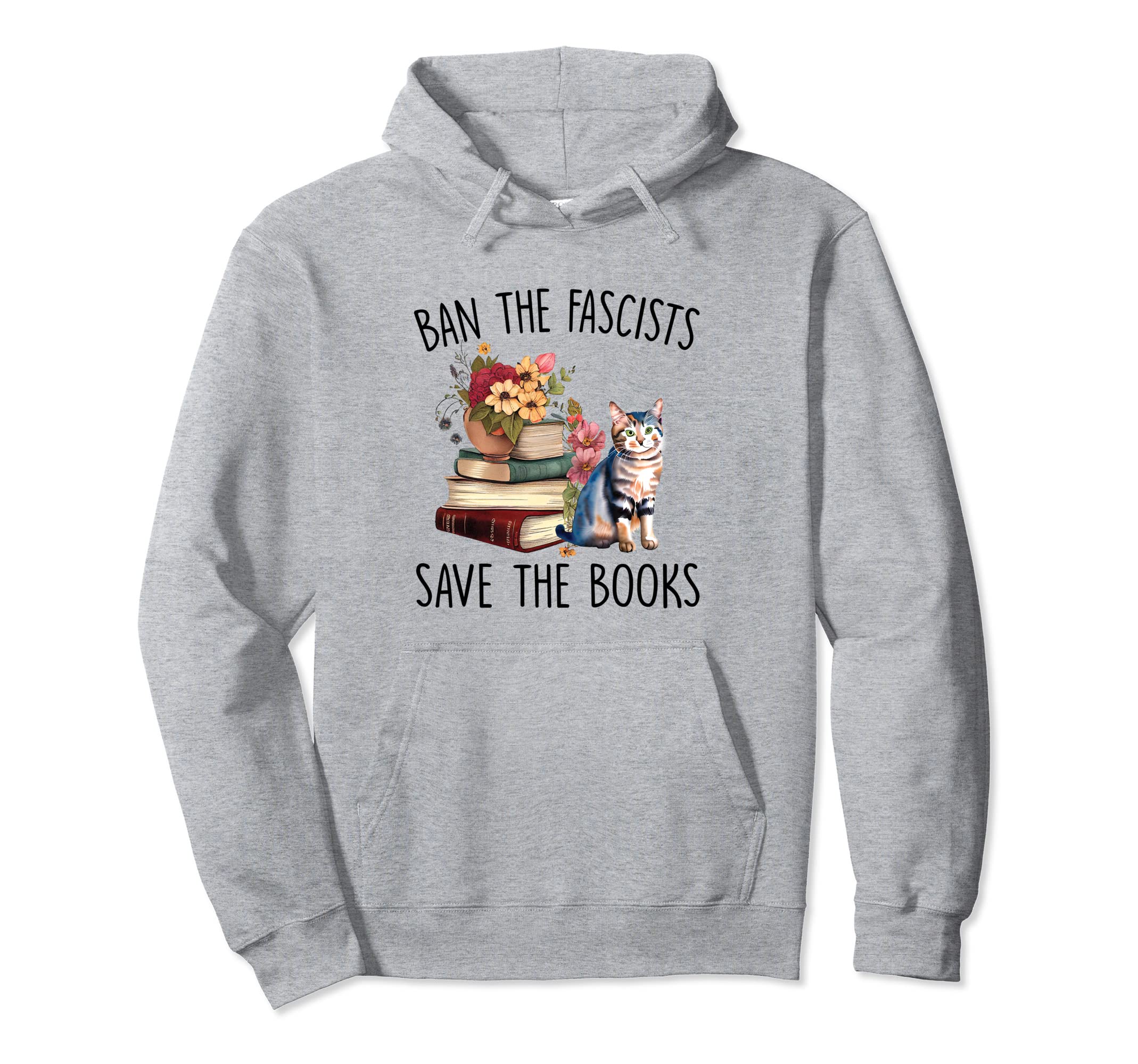 Ban Fascists Save Books Book Lover Worm Hoodie - Novelty Apparel Unisex - T-Shirt, Sweatshirt, Hoodie