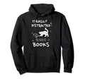 Coffee Cats And Books Ironic Kitty Hoodie - Custom Art Print Men Women - T-Shirt, Sweatshirt, Hoodie