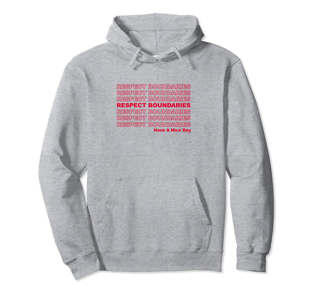 Respect Boundaries Mental Health Awareness Hoodie - Custom Art Print Unisex - T-Shirt, Sweatshirt, Hoodie