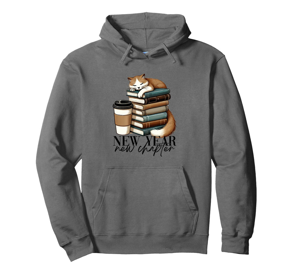 New Year 2025 Book Worm Book Lover Hoodie - Streetwear Style for Adults - T-Shirt, Sweatshirt, Hoodie