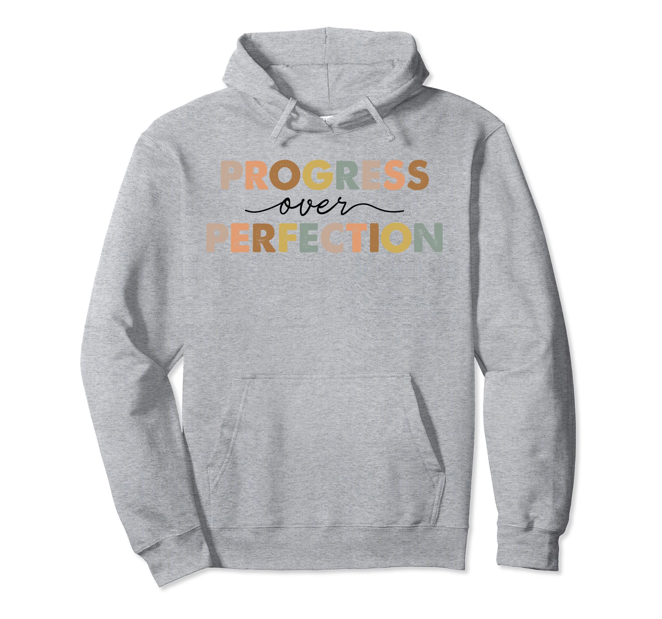 Gwgm Progress Over Perfection Hoodie - Fun Novelty Design for Adults - T-Shirt, Sweatshirt, Hoodie