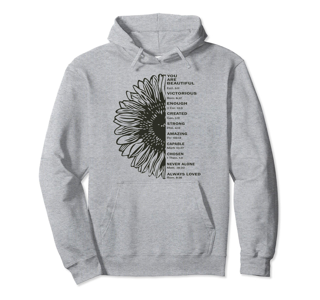 Sunflower You Are Beautiful Victorious Hoodie - Minimalist Print Unisex - T-Shirt, Sweatshirt, Hoodie