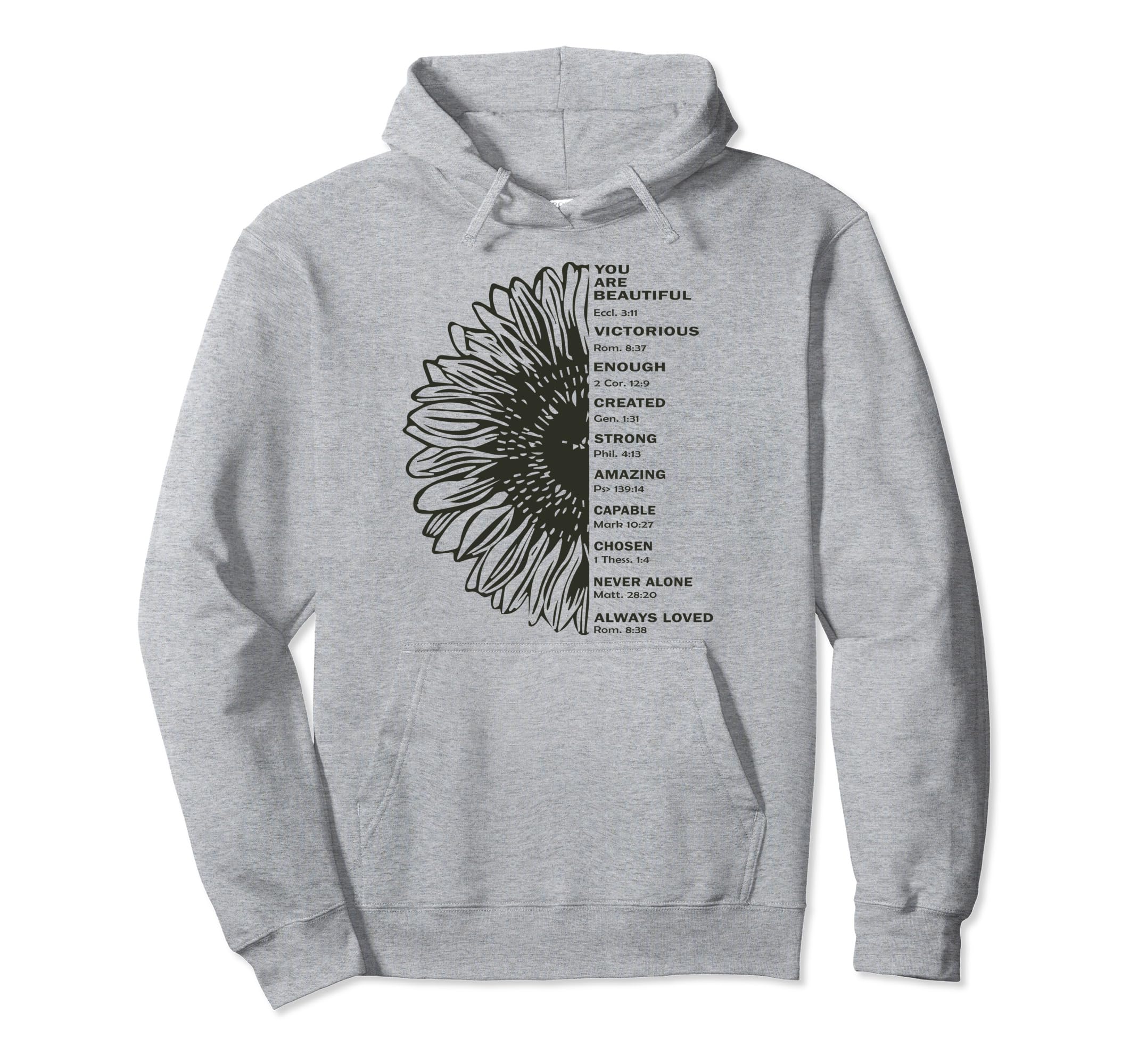 Sunflower You Are Beautiful Victorious Hoodie - Minimalist Print Unisex - T-Shirt, Sweatshirt, Hoodie