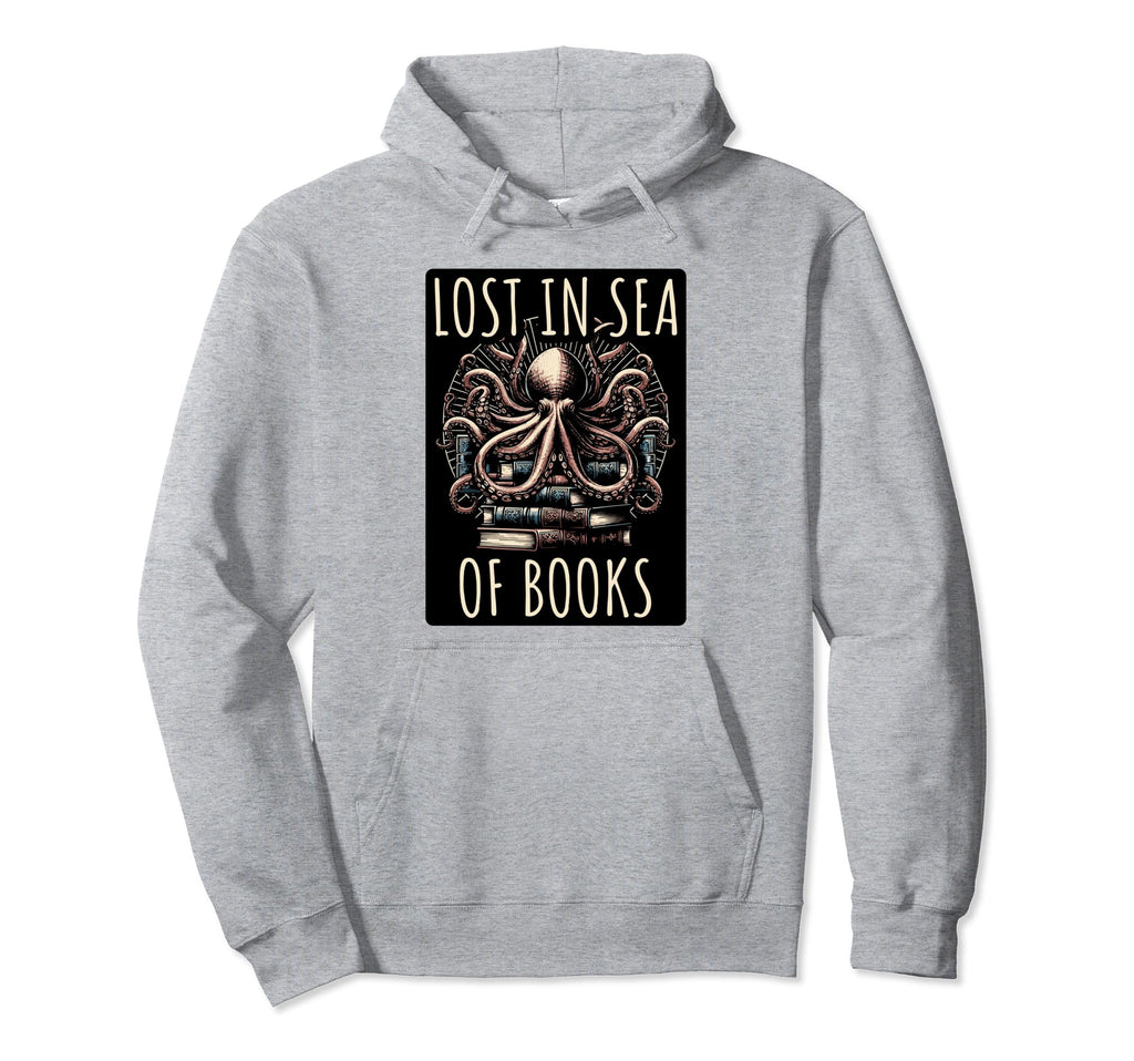 Lost Sea Books Book Reading Bookworm Hoodie - Novelty Apparel Unisex - T-Shirt, Sweatshirt, Hoodie