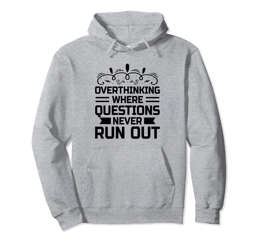 Overthinking Overthinker Funny Hoodie - Minimalist Print for Adults - T-Shirt, Sweatshirt, Hoodie
