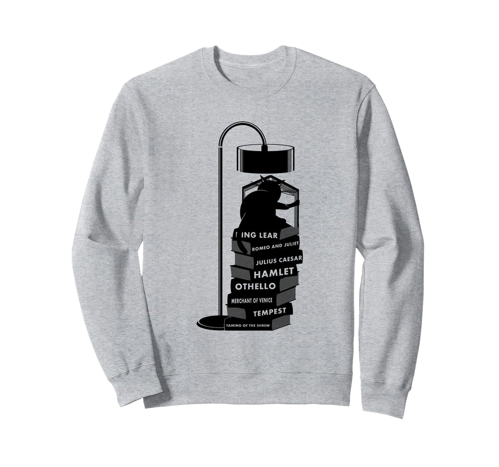 Shakespeare Cat Reading Books Sweatshirt - Novelty Apparel Unisex - T-Shirt, Sweatshirt, Hoodie