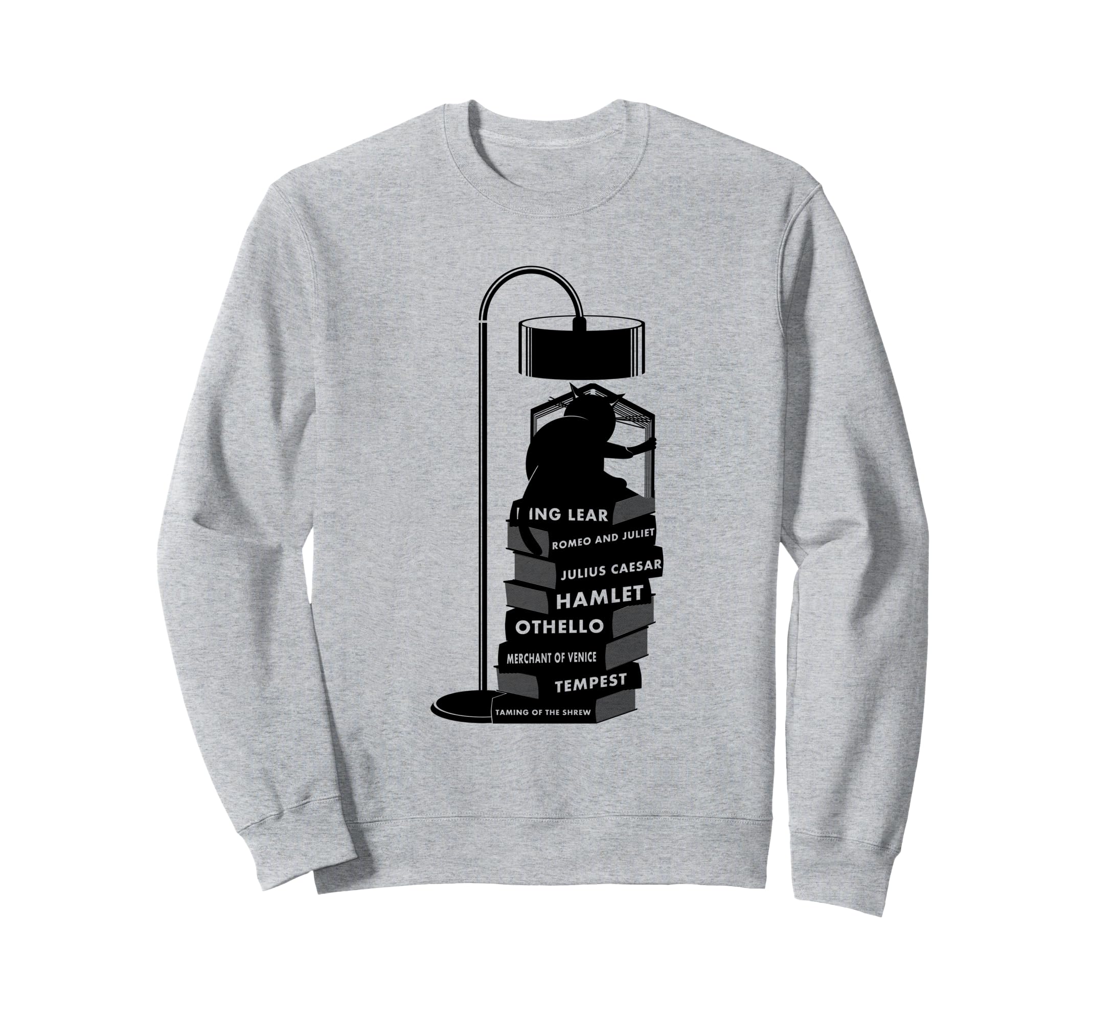 Shakespeare Cat Reading Books Sweatshirt - Novelty Apparel Unisex - T-Shirt, Sweatshirt, Hoodie