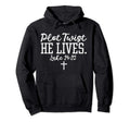 Plot Twist He Lives God Jesus Faith Hoodie - Novelty Apparel for Adults - T-Shirt, Sweatshirt, Hoodie