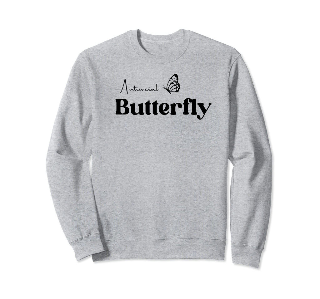 Antisocial Butterfly Trendy Womens Sweatshirt - Custom Art Print Unisex - T-Shirt, Sweatshirt, Hoodie