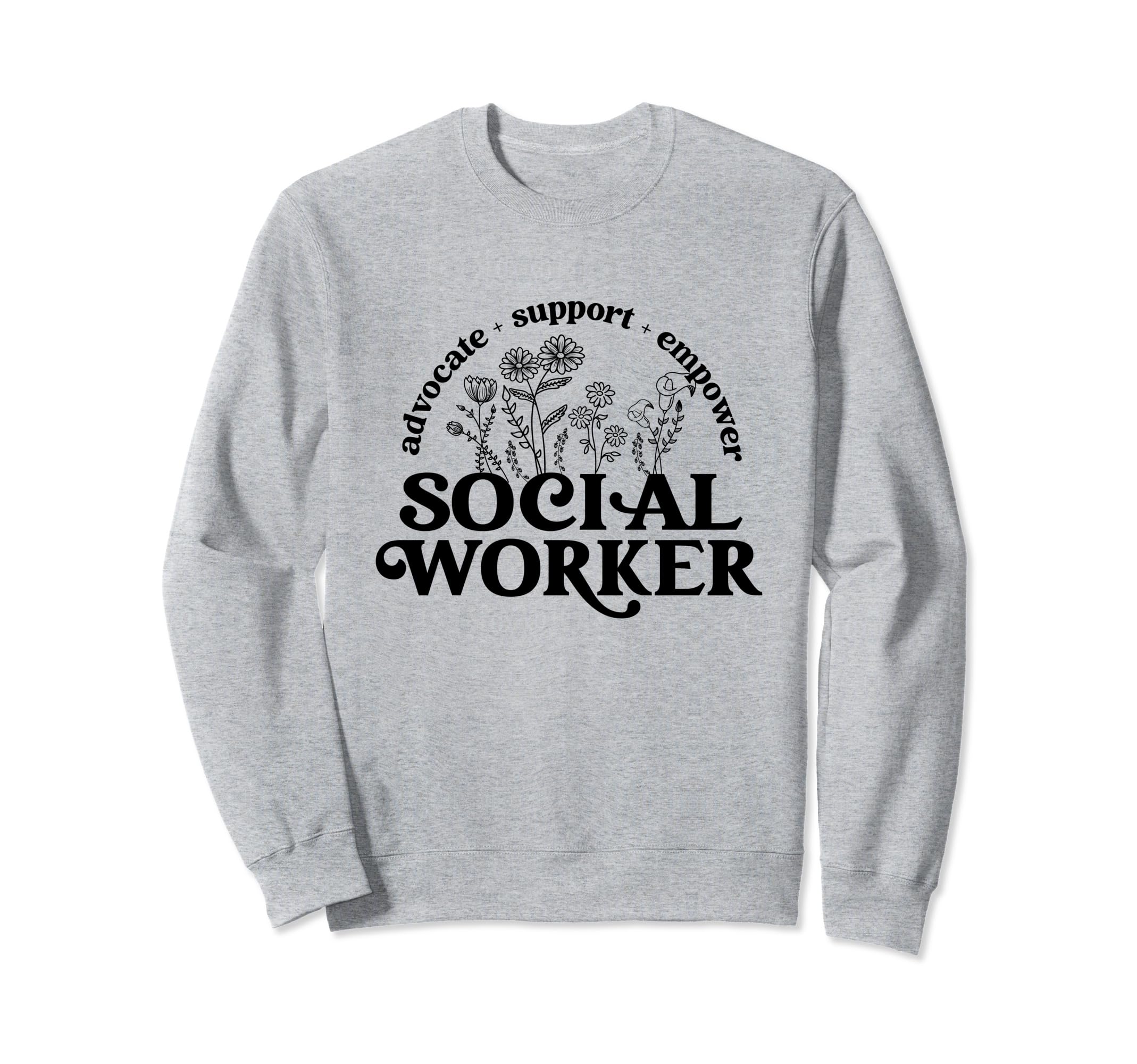 Social Worker Wildflowers Sweatshirt - Custom Art Print for Adults - T-Shirt, Sweatshirt, Hoodie