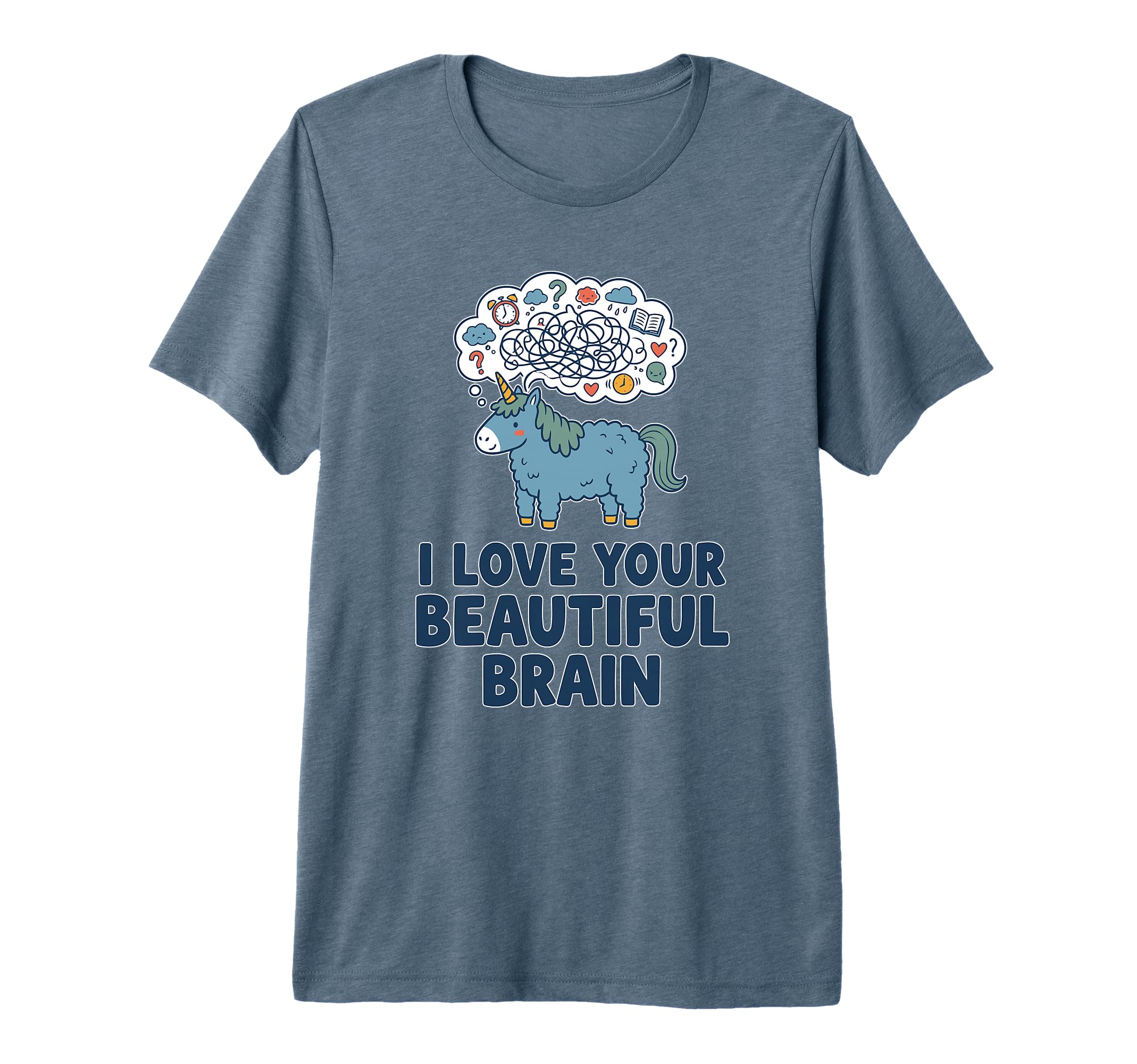 Overthinker Unicorn Brain T-Shirt - Aesthetic Graphic for Adults - T-Shirt, Sweatshirt, Hoodie