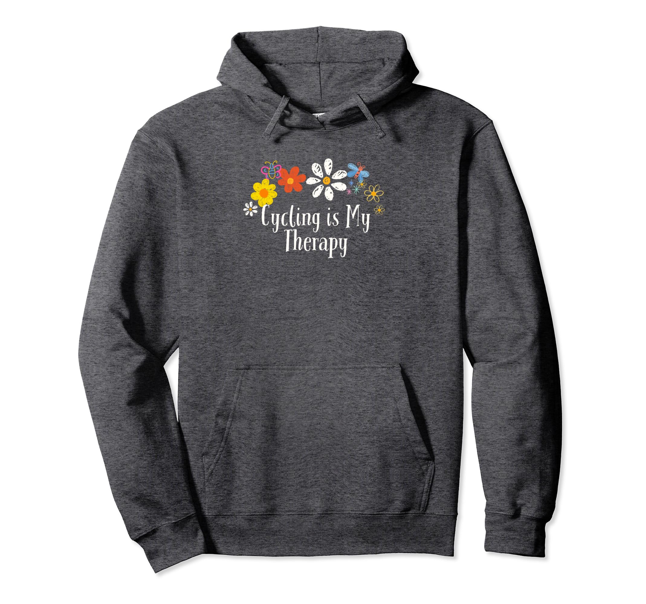 Floral Cycling Is My Therapy Flowers Hoodie - Custom Art Print Men Women - T-Shirt, Sweatshirt, Hoodie