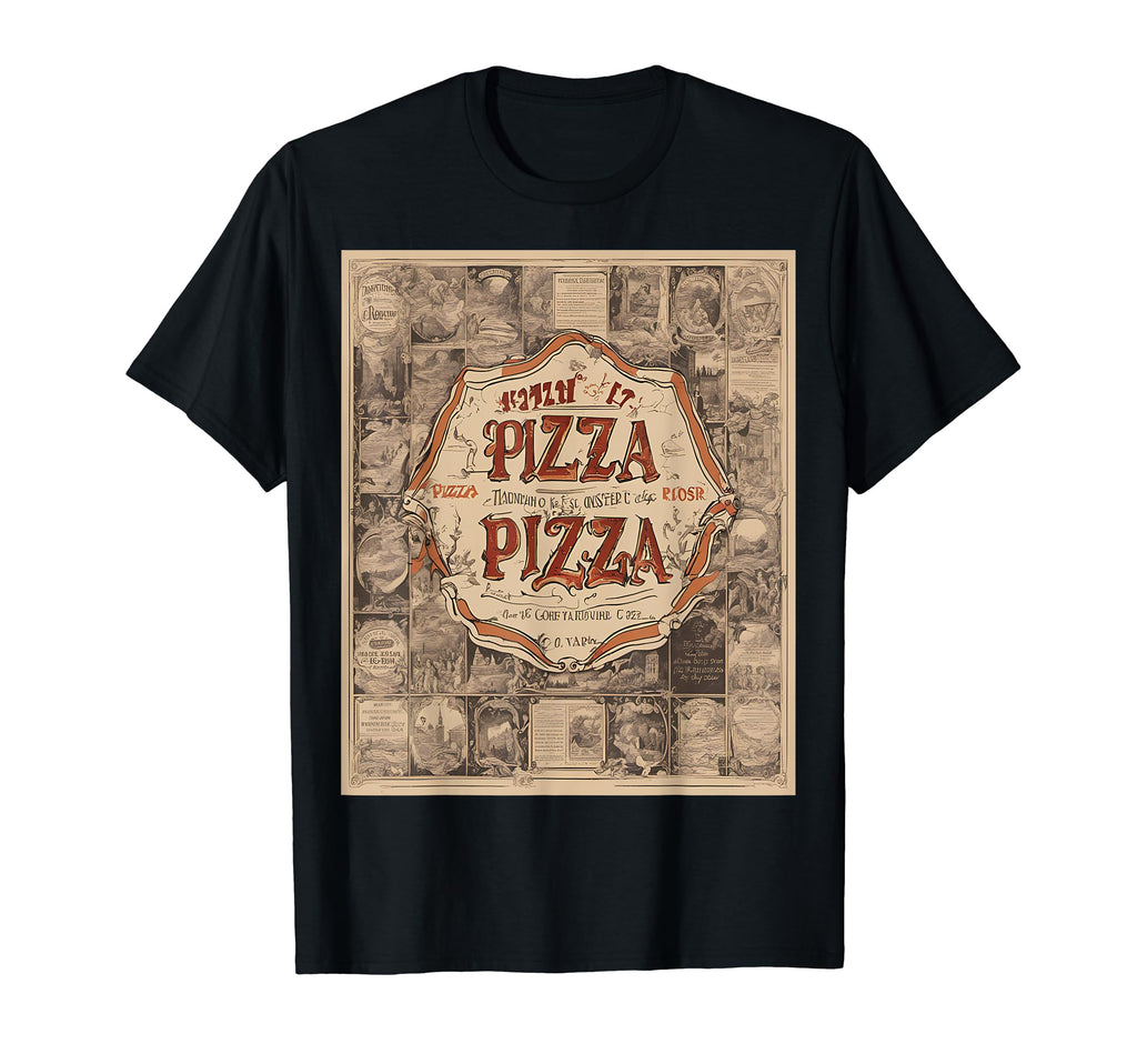 Literature Historic Pizza Box Art T-Shirt - Aesthetic Graphic Unisex - T-Shirt, Sweatshirt, Hoodie