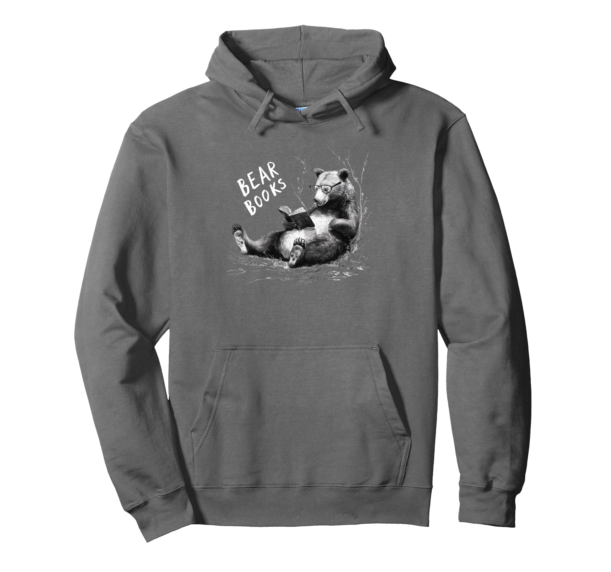 Bear Books Reading Wildlife Nerd Hoodie - Streetwear Style Men Women - T-Shirt, Sweatshirt, Hoodie
