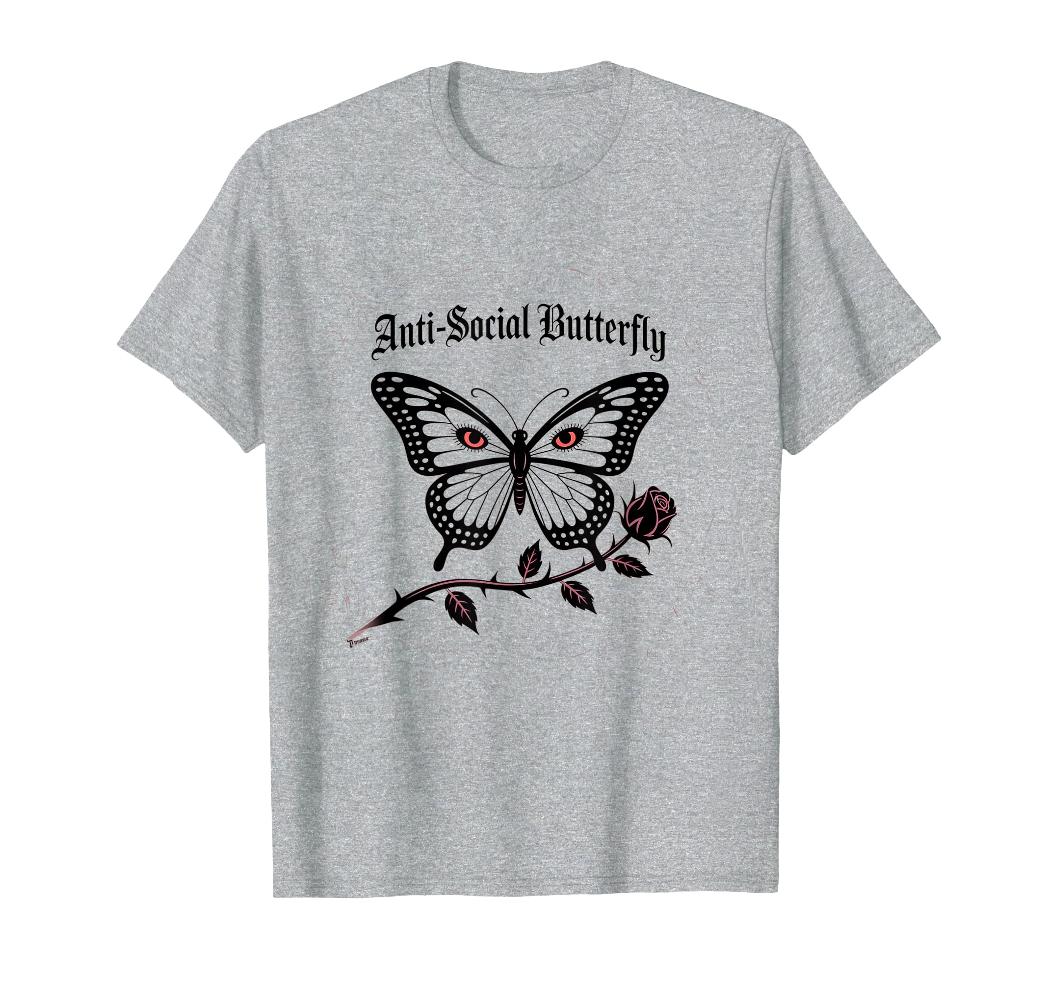 Gothic Aesthetic Antisocial Butterfly T-Shirt - Novelty Apparel for Adults - T-Shirt, Sweatshirt, Hoodie