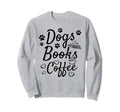 Dogs Books Coffee Library Bookworm Sweatshirt - Graphic Print for Adults - T-Shirt, Sweatshirt, Hoodie
