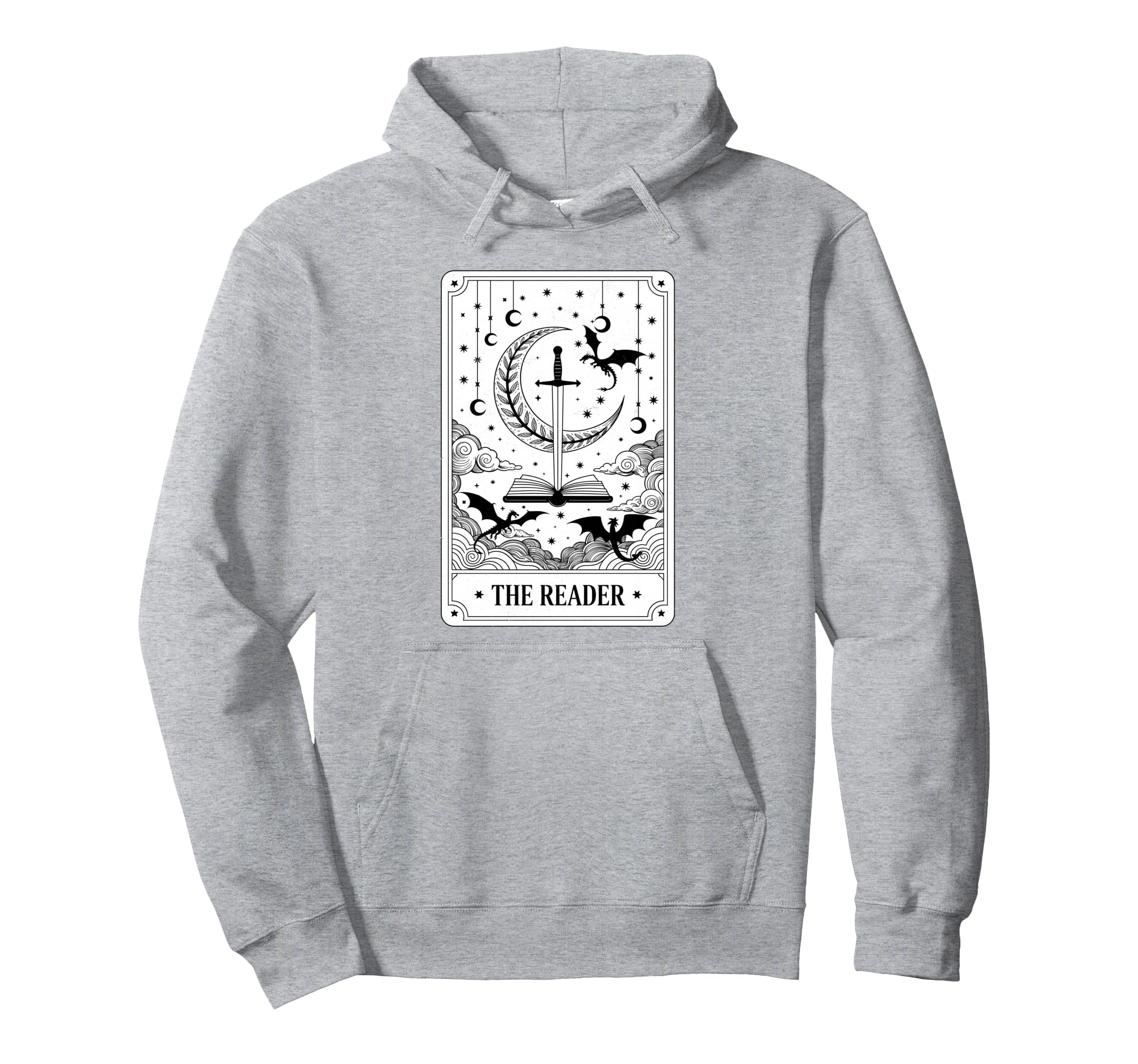 Reader Tarot Card Bookworm Books Lover Hoodie - Streetwear Style Men Women - T-Shirt, Sweatshirt, Hoodie