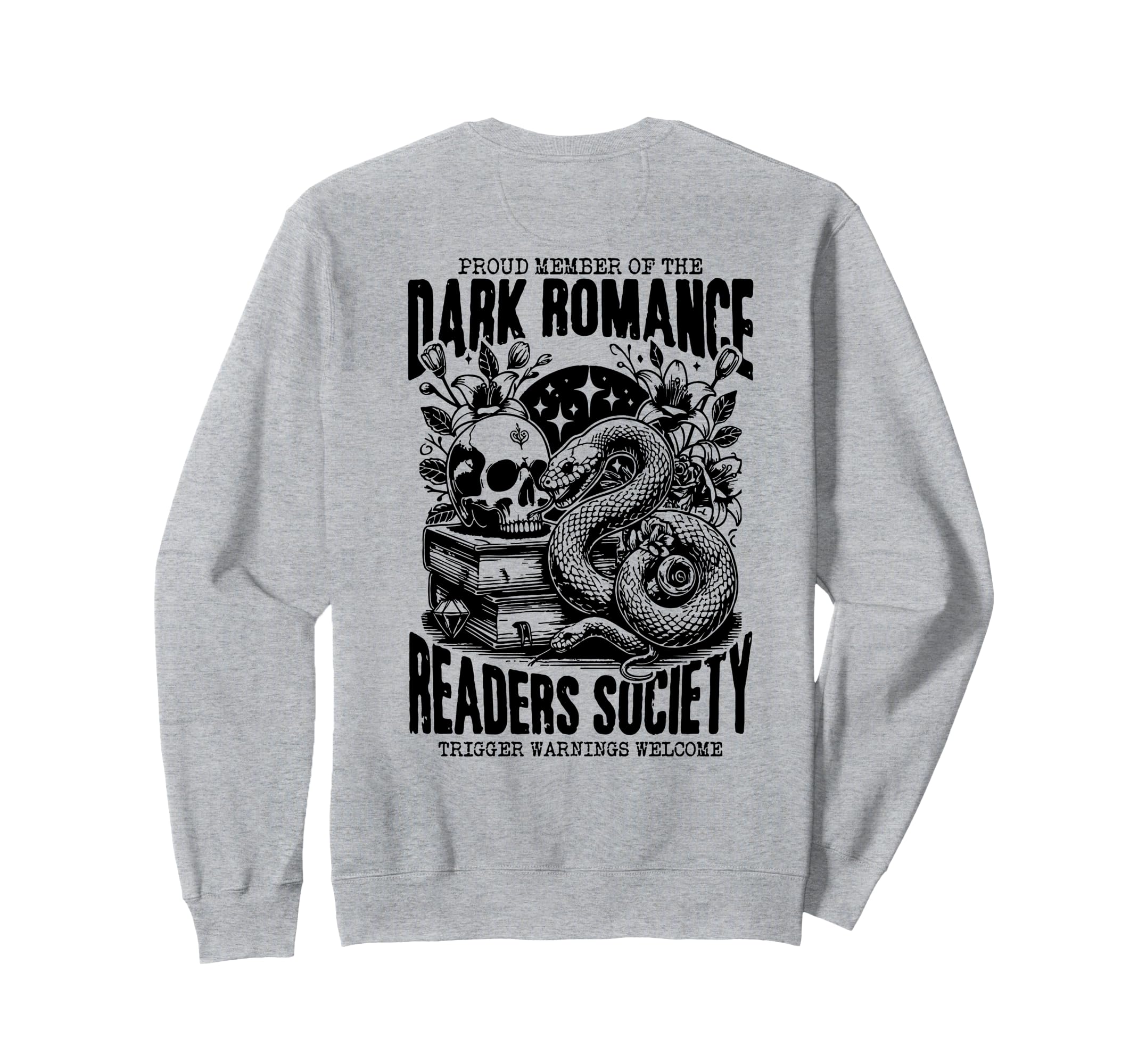 Dark Romance Readers Society Back Sweatshirt - Unique Graphic for Adults - T-Shirt, Sweatshirt, Hoodie