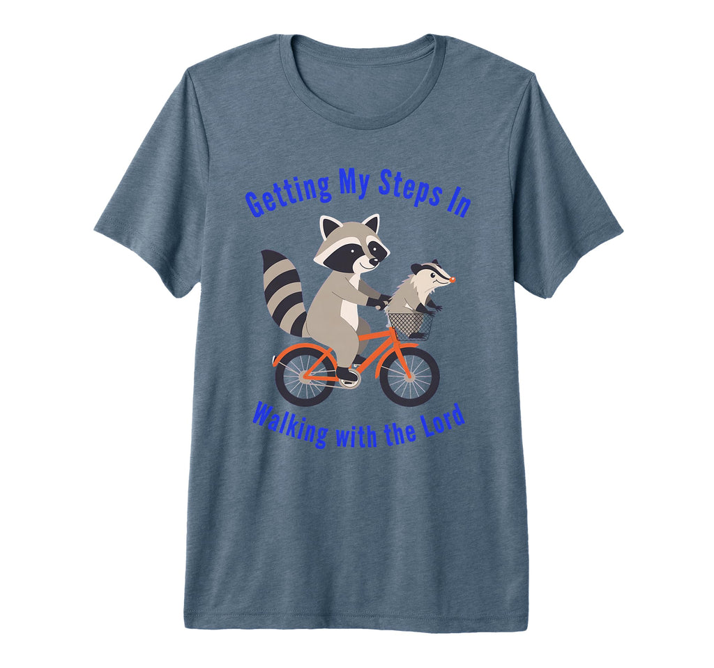 Getting My Steps Walking Lord Raccoon T-Shirt - Trendy Graphic for Adults - T-Shirt, Sweatshirt, Hoodie
