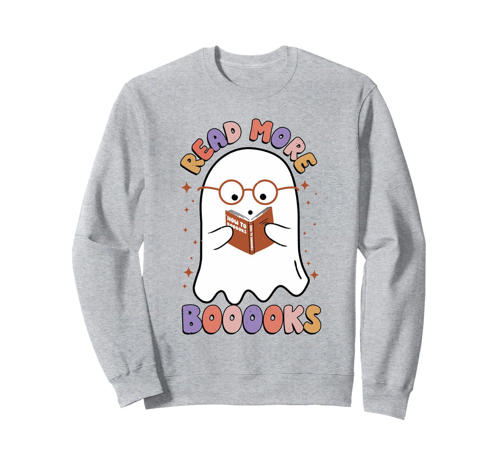 Ghost Reading Book Lovers Sweatshirt - Streetwear Style for Adults - T-Shirt, Sweatshirt, Hoodie
