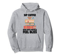 Sip Coffee Dive Into Novels Reading Books Hoodie - Streetwear Style Unisex - T-Shirt, Sweatshirt, Hoodie