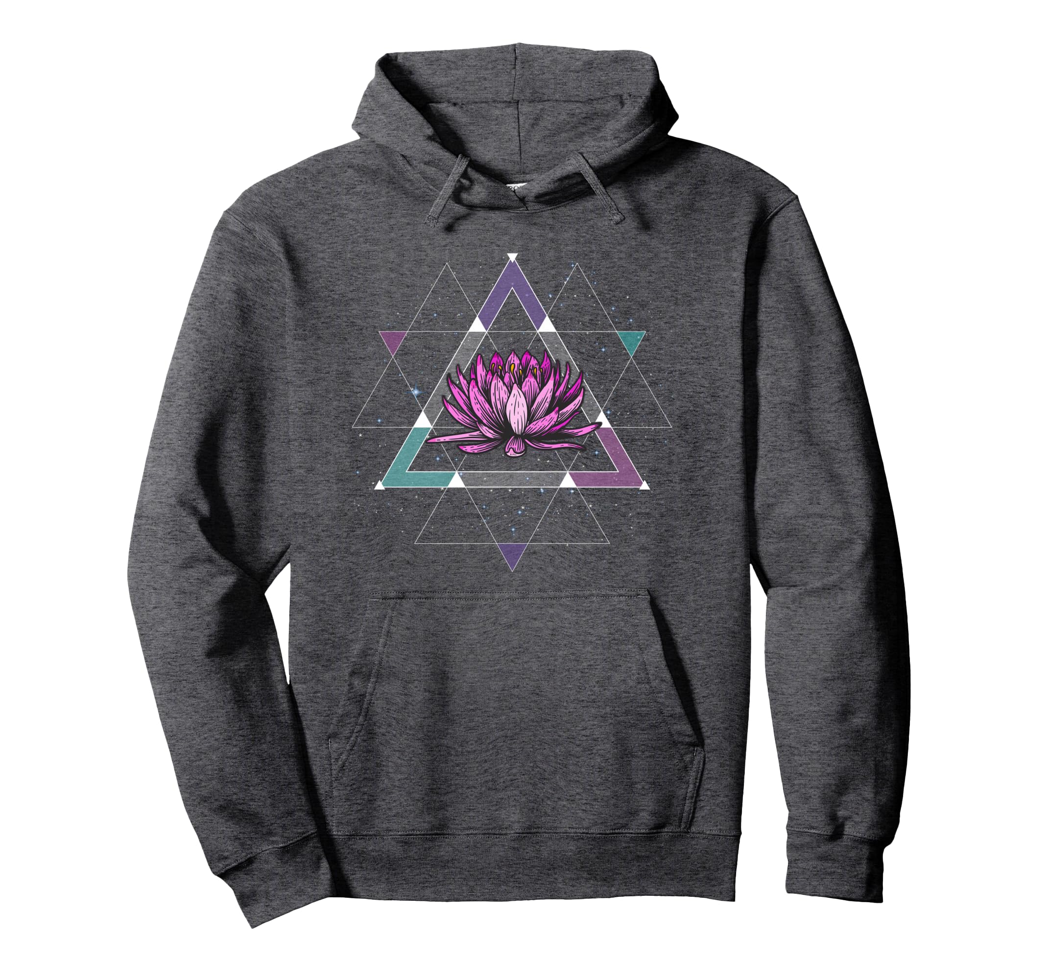 Lotus Flower Sacred Geometry Yoga Hoodie - Unique Graphic Men Women - T-Shirt, Sweatshirt, Hoodie