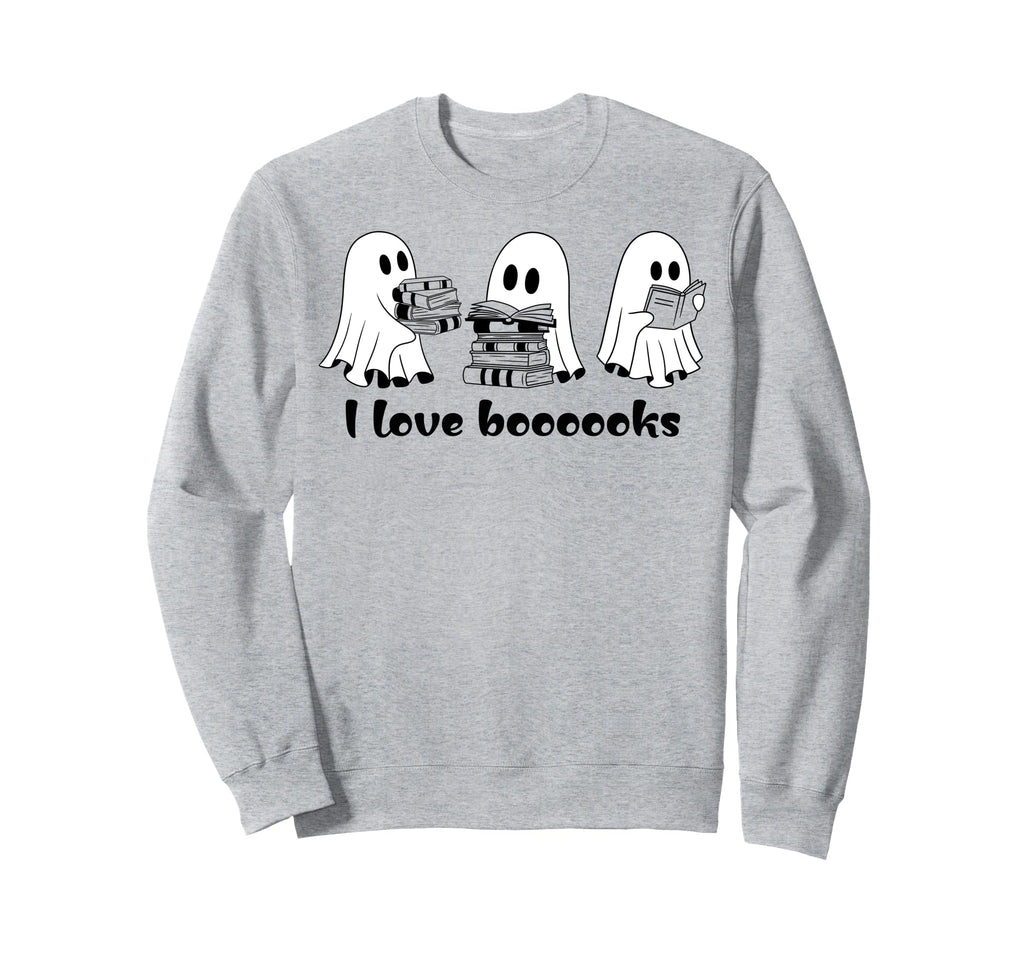 Ghosts Love Books Spooky Literary Sweatshirt - Aesthetic Graphic Men Women - T-Shirt, Sweatshirt, Hoodie