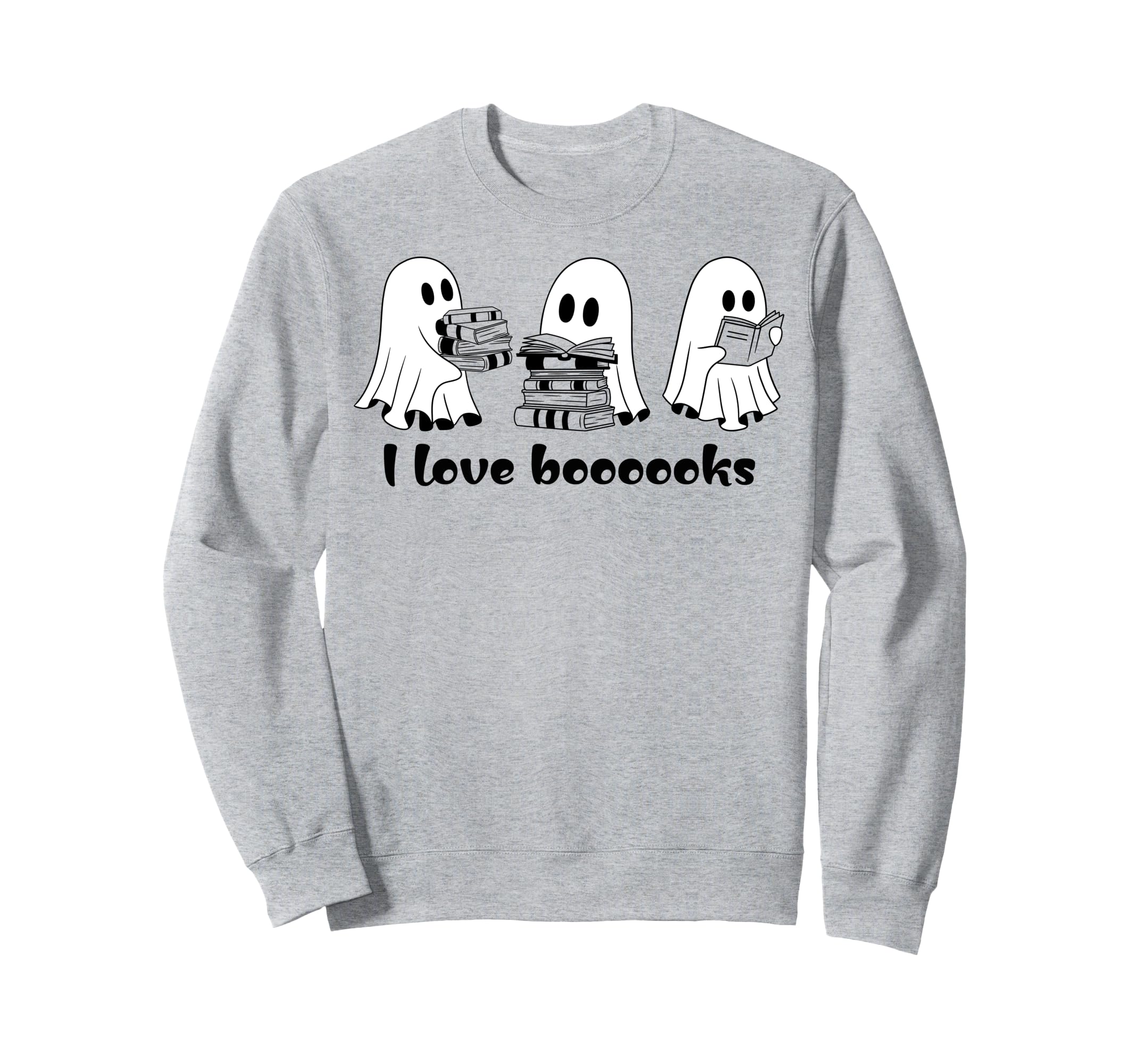 Ghosts Love Books Spooky Literary Sweatshirt - Aesthetic Graphic Men Women - T-Shirt, Sweatshirt, Hoodie