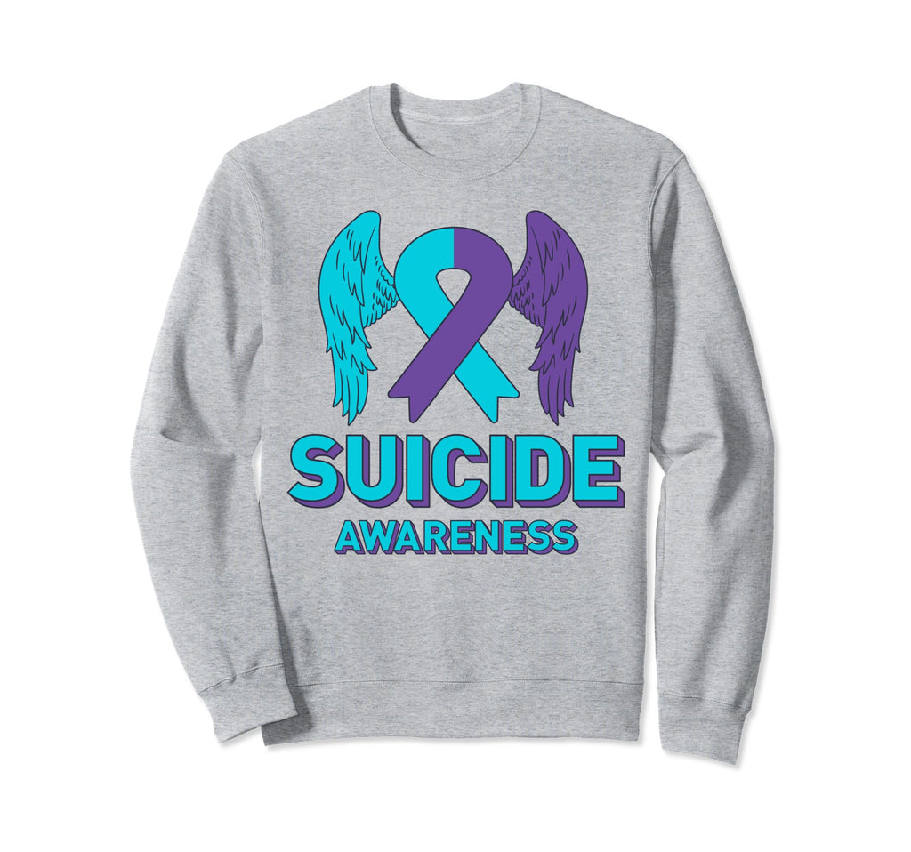 Suicide Prevention Awareness Ribbon Sweatshirt - Trendy Graphic Men Women - T-Shirt, Sweatshirt, Hoodie