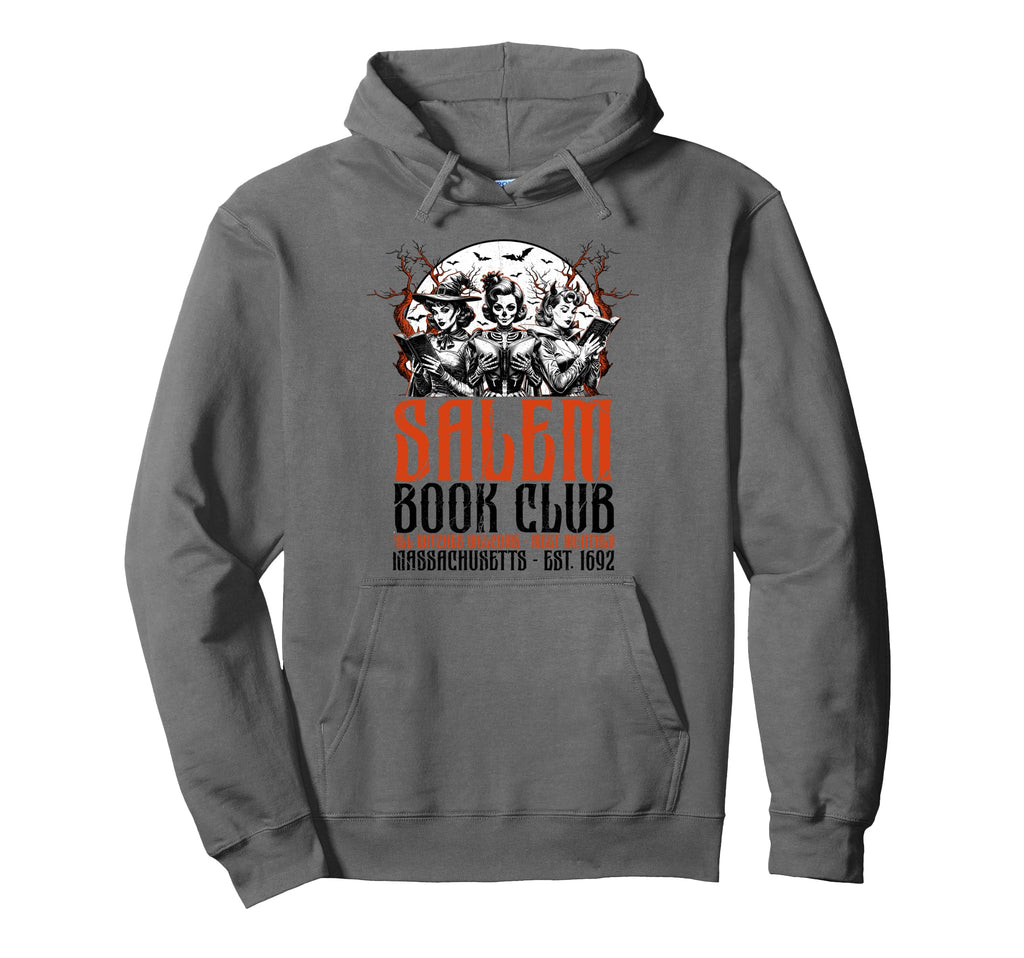 Halloween Salem Book Club Bookish Witch Hoodie - Trendy Graphic Men Women - T-Shirt, Sweatshirt, Hoodie