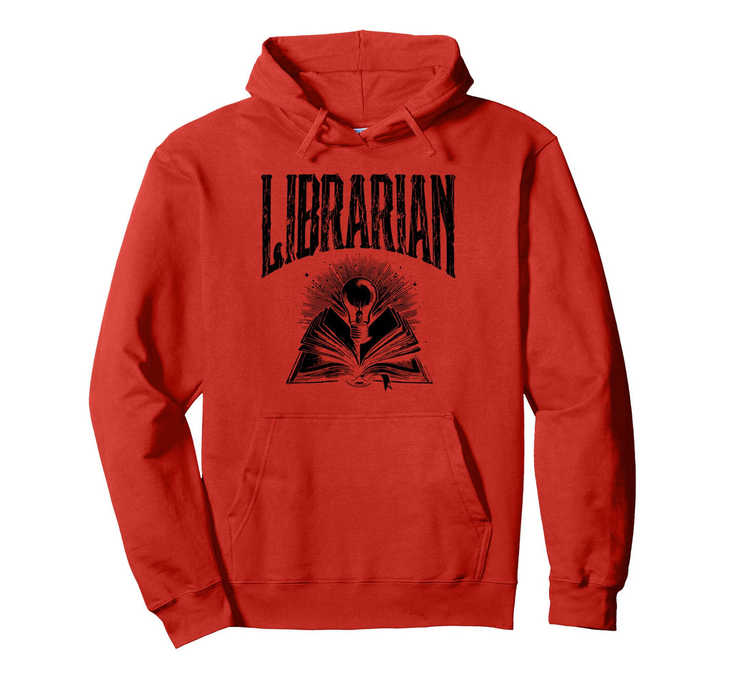 Librarian Book Bulb Library Reading Hoodie - Aesthetic Graphic for Adults - T-Shirt, Sweatshirt, Hoodie