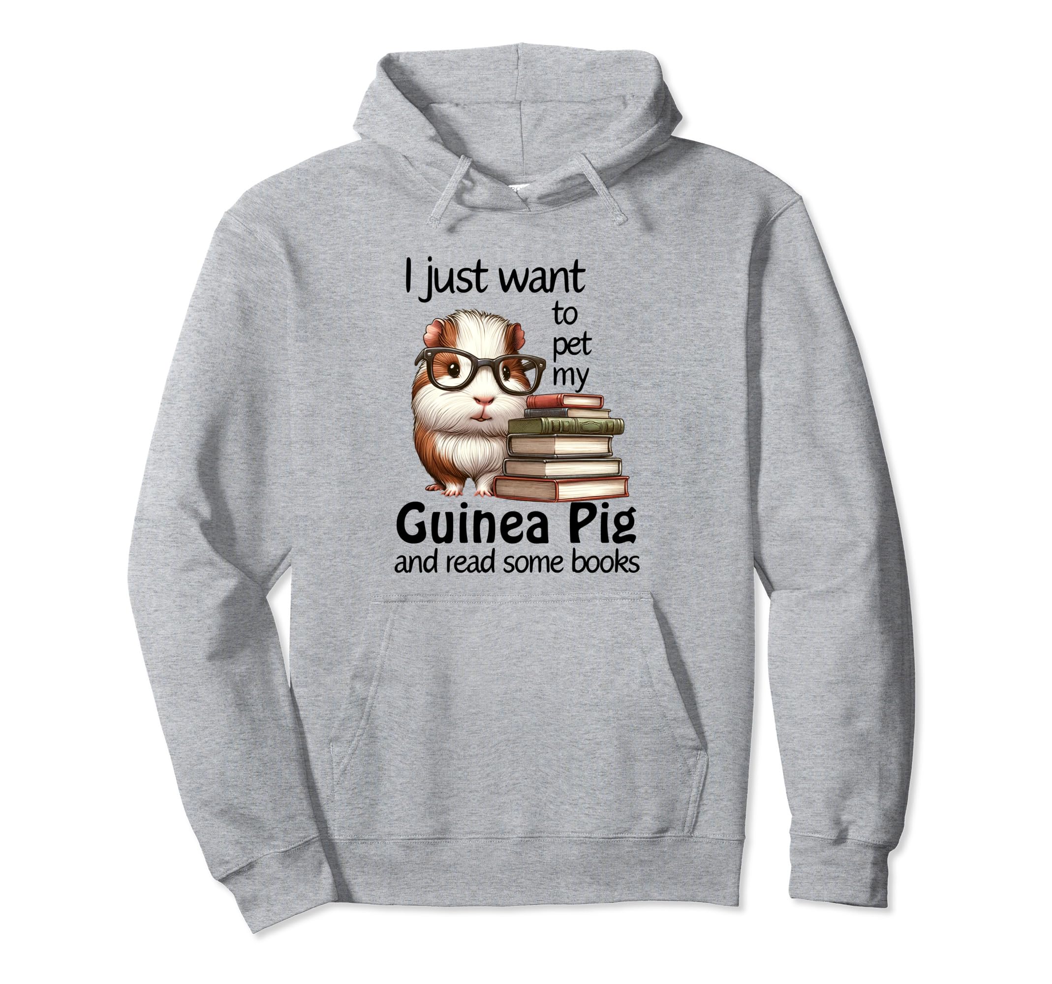 Guinea Pig Books Bookworm Bibliophile Hoodie - Custom Art Print Unisex - T-Shirt, Sweatshirt, Hoodie