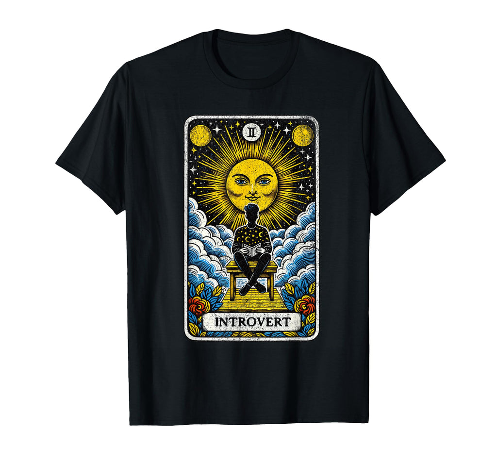 Introvert Tarot Card Library Quiet Peace T-Shirt - Trendy Graphic Unisex - T-Shirt, Sweatshirt, Hoodie