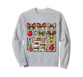 Teacher Bows Coffee Pencil Books Sweatshirt - Custom Art Print Men Women - T-Shirt, Sweatshirt, Hoodie