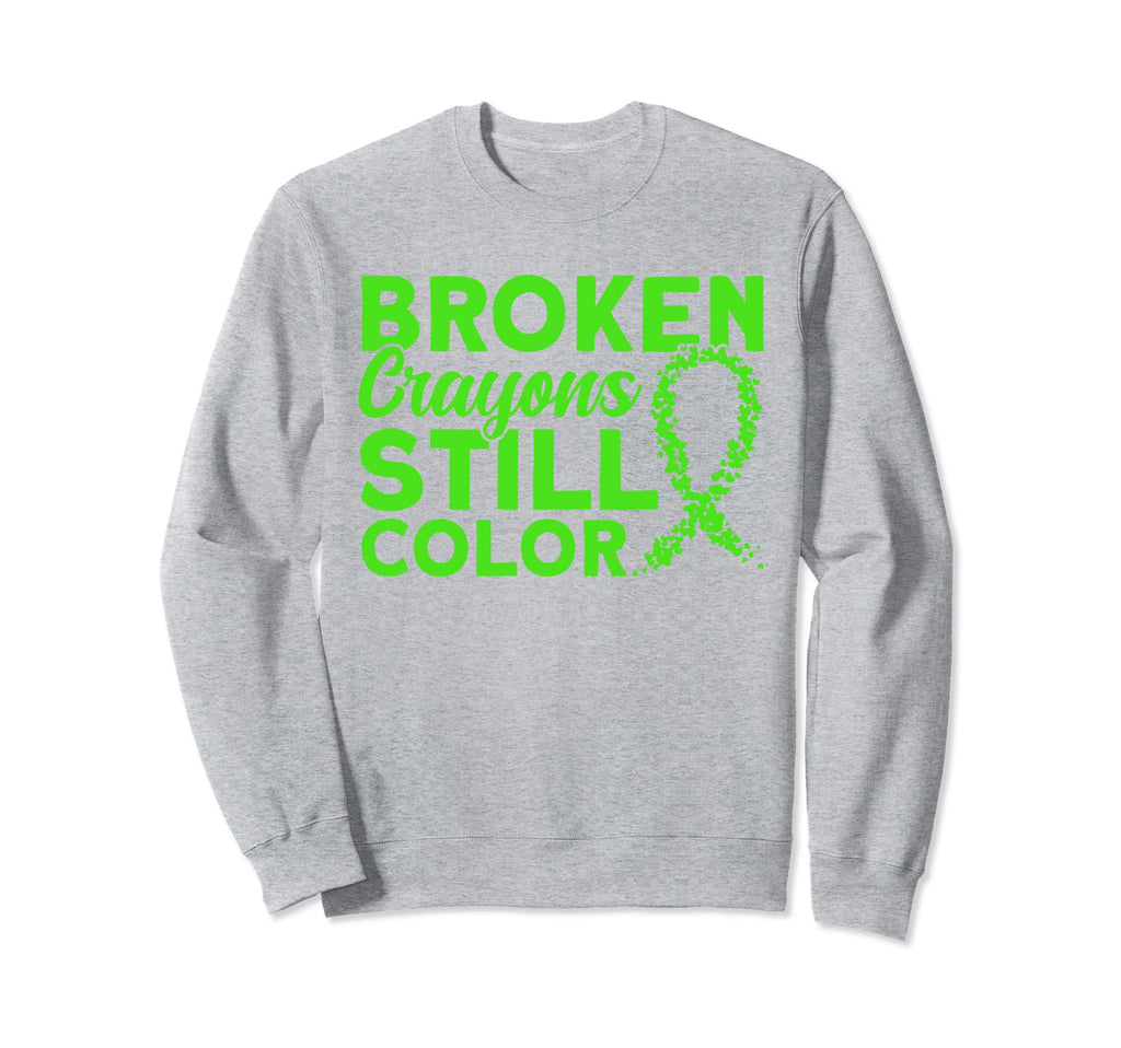 Mental Health Green Ribbon Mental Sweatshirt - Minimalist Print Men Women - T-Shirt, Sweatshirt, Hoodie