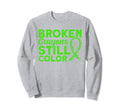 Mental Health Green Ribbon Mental Sweatshirt - Minimalist Print Men Women - T-Shirt, Sweatshirt, Hoodie