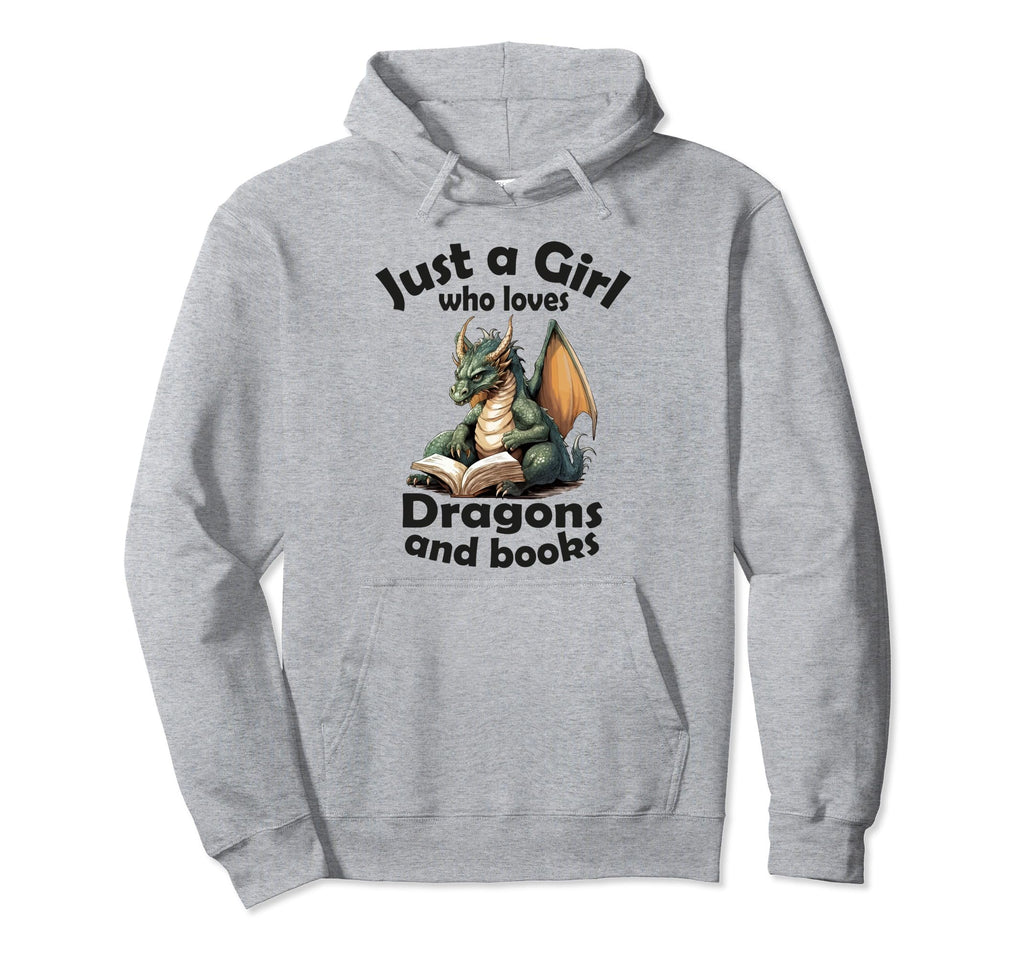 Just Who Loves Dragons And Books Hoodie - Streetwear Style Unisex - T-Shirt, Sweatshirt, Hoodie