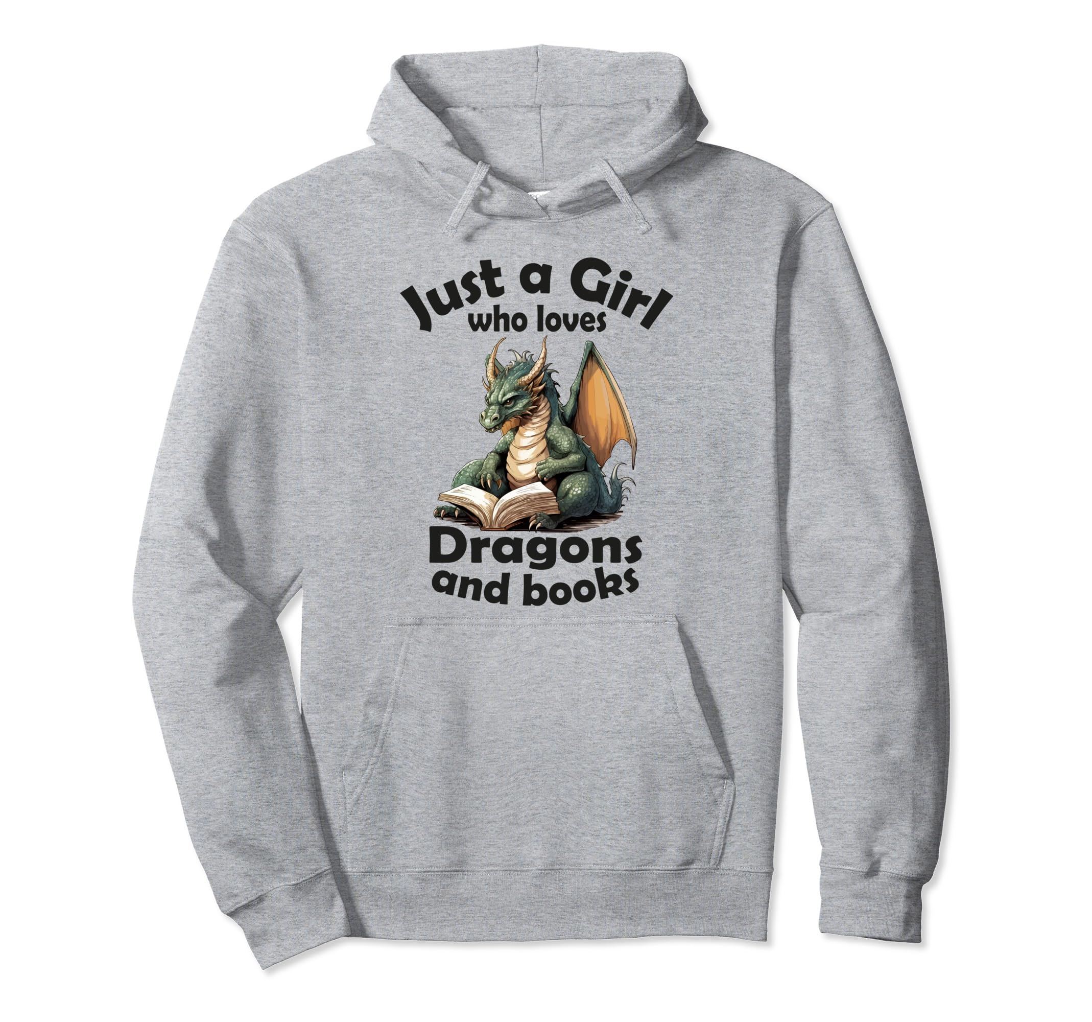 Just Who Loves Dragons And Books Hoodie - Streetwear Style Unisex - T-Shirt, Sweatshirt, Hoodie